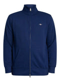 GANT Shield Zip Sweatshirt Rich Navy - MAISONDEFASHION.COM