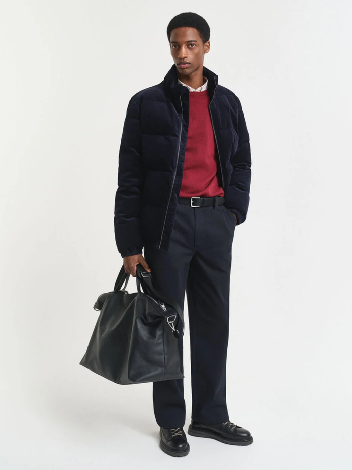 GANT Superfine Lambswool Crew Neck Sweater Plumped Red - MAISONDEFASHION.COM