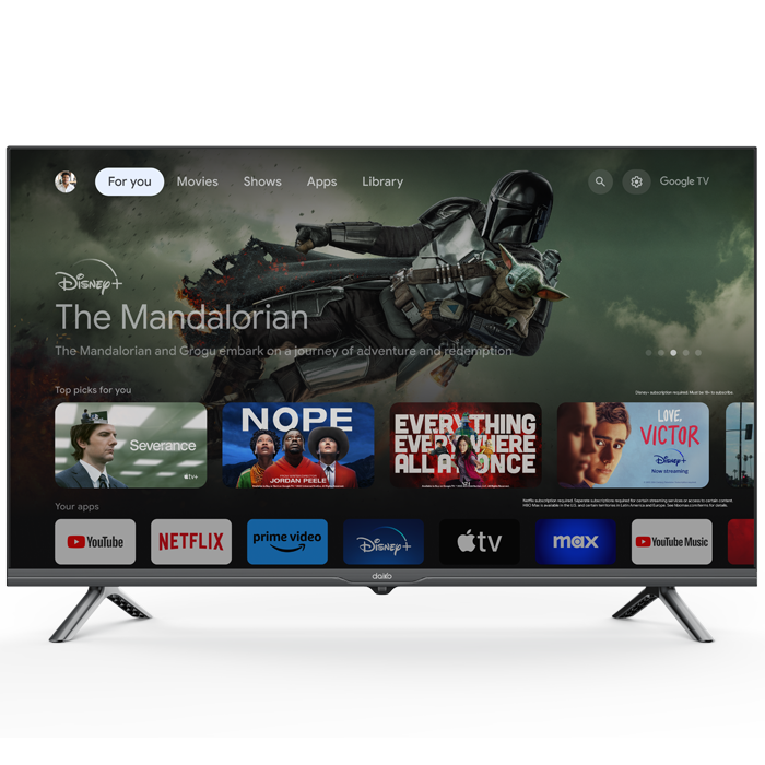 Google TV 32 pouces Smart HD silver Daiko