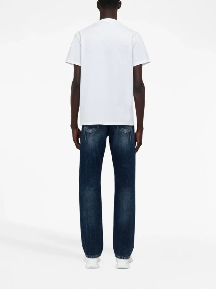 ALEXANDER MCQUEEN MEN Graffiti Logo Multi Print T-Shirt White - MAISONDEFASHION.COM