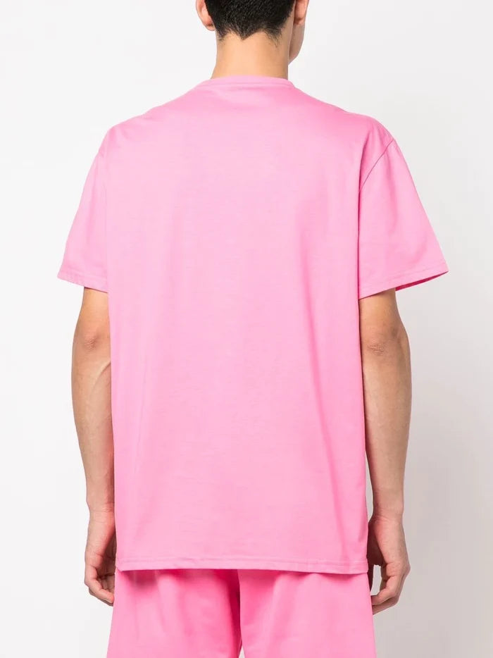 ALEXANDER MCQUEEN Graffiti Logo-Print T-shirt Pink - MAISONDEFASHION.COM