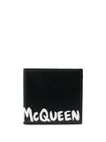 ALEXANDER MCQUEEN Graffiti Logo Wallet Black/Wallet - MAISONDEFASHION.COM