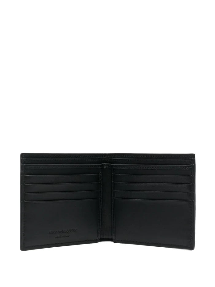 ALEXANDER MCQUEEN Graffiti Logo Wallet Black/Wallet - MAISONDEFASHION.COM