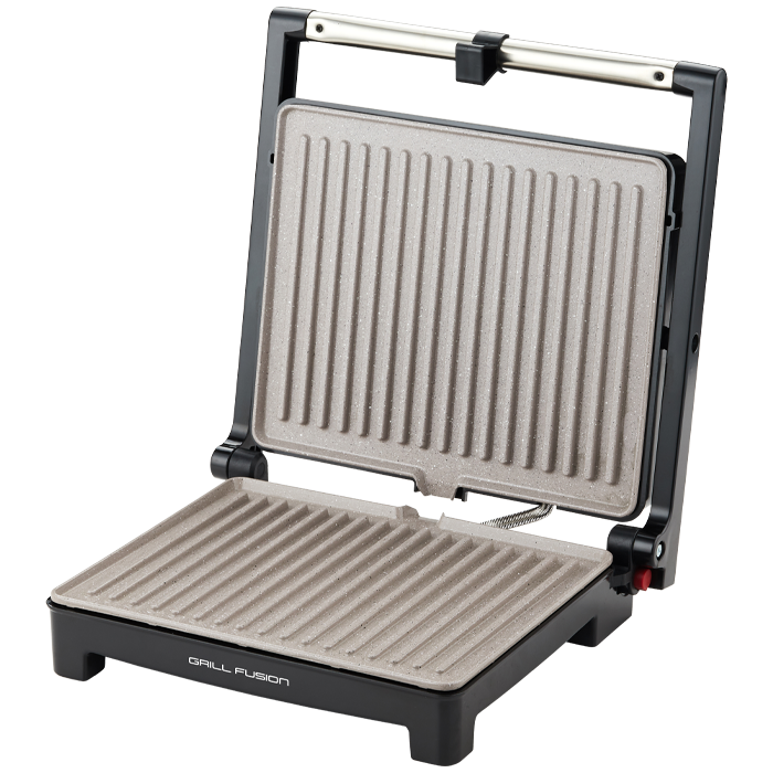 Grill panini Daiko inox ouverture 90-105-180° revêtement granite antiadhésif