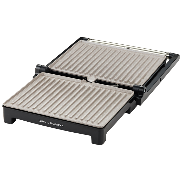Grill panini Daiko inox ouverture 90-105-180° revêtement granite antiadhésif