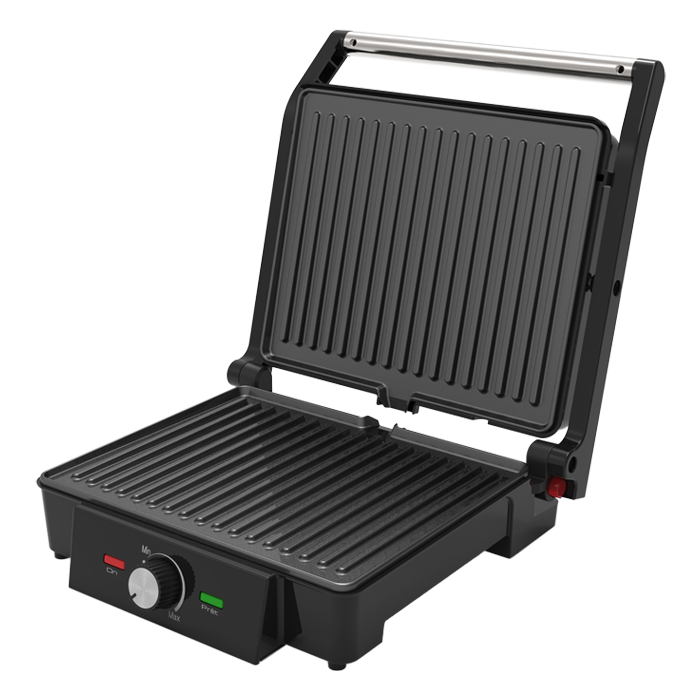 Grill panini inox ouverture 90-180 degrés téflon Daiko