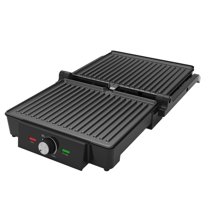Grill panini inox ouverture 90-180 degrés téflon Daiko
