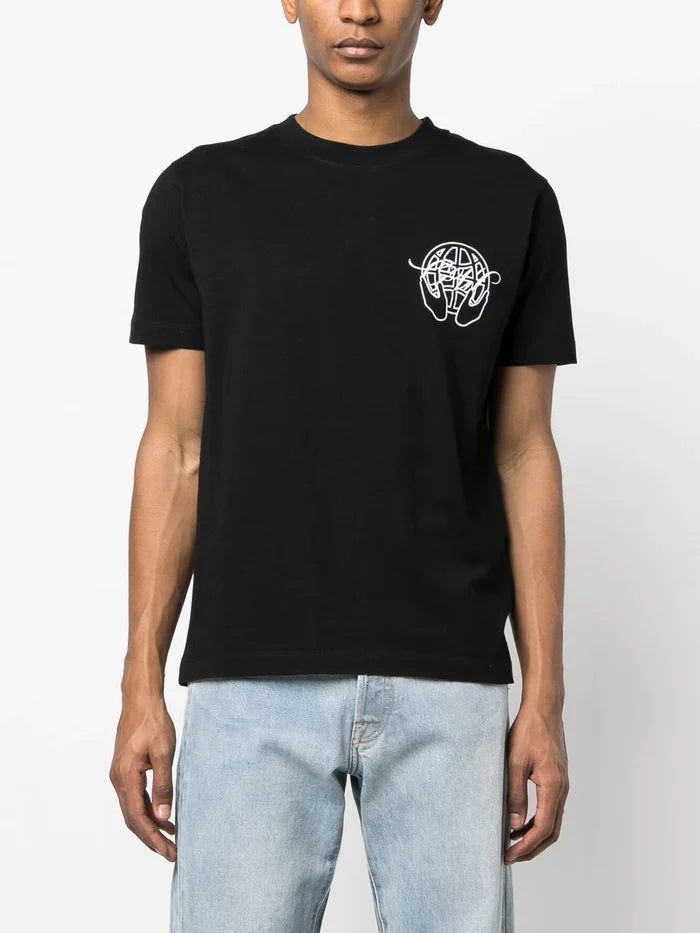OFF-WHITE Hand Arrow Slim S/S Tee Black White - MAISONDEFASHION.COM