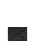 ALEXANDER MCQUEEN Harness Card Holder Calf Leather Black - MAISONDEFASHION.COM