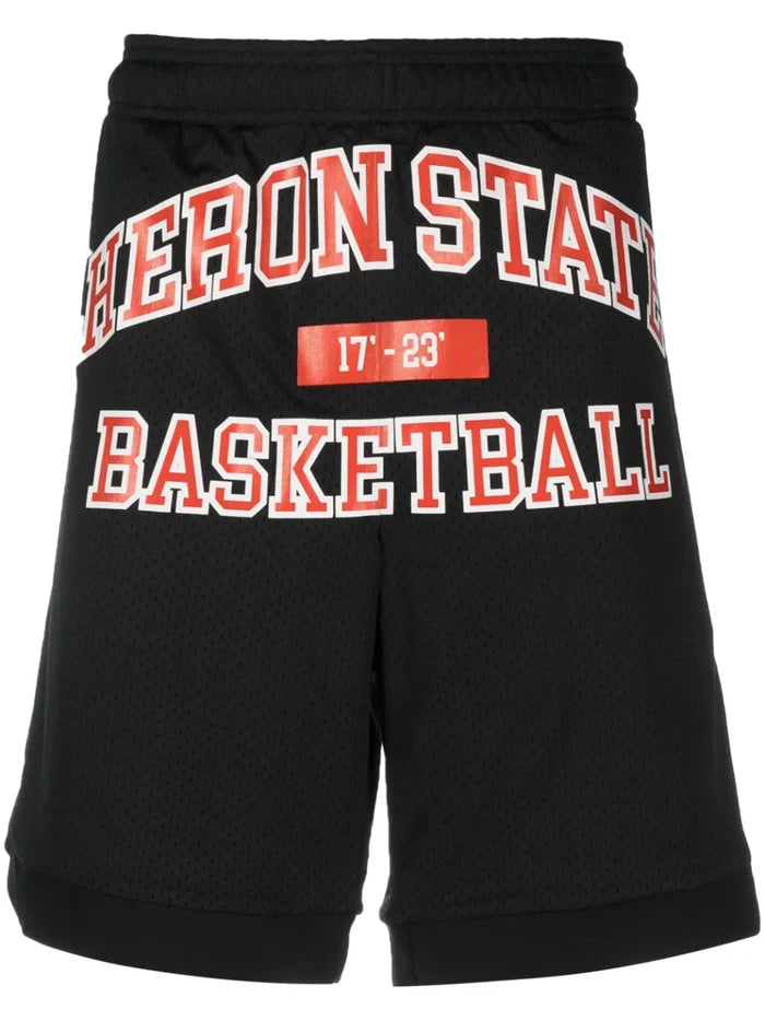 HERON PRESTON 23 Basketball Shorts Black/Red - MAISONDEFASHION.COM