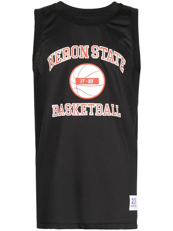 HERON PRESTON 23 Basketball Tank Top Black/Red - MAISONDEFASHION.COM