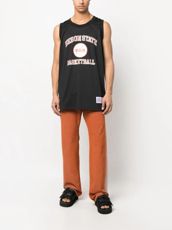HERON PRESTON 23 Basketball Tank Top Black/Red - MAISONDEFASHION.COM