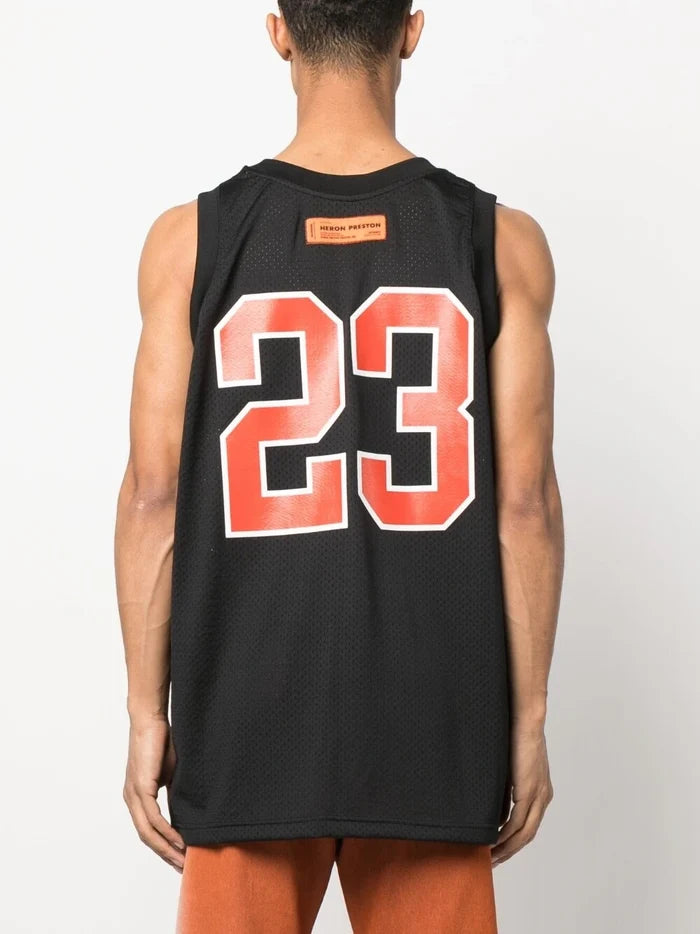 HERON PRESTON 23 Basketball Tank Top Black/Red - MAISONDEFASHION.COM