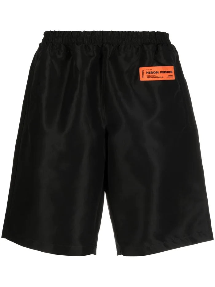 HERON PRESTON Ex-Ray Nylon Shorts Black - MAISONDEFASHION.COM