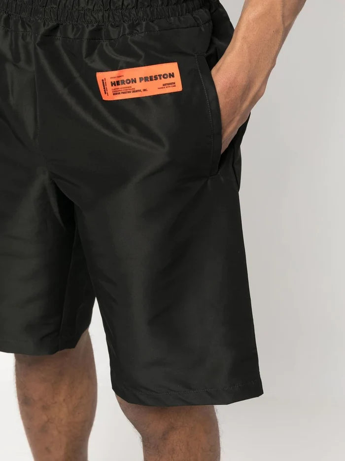 HERON PRESTON Ex-Ray Nylon Shorts Black - MAISONDEFASHION.COM