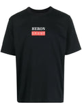 HERON PRESTON Heron Sport S/S T-shirt Black/Red - MAISONDEFASHION.COM