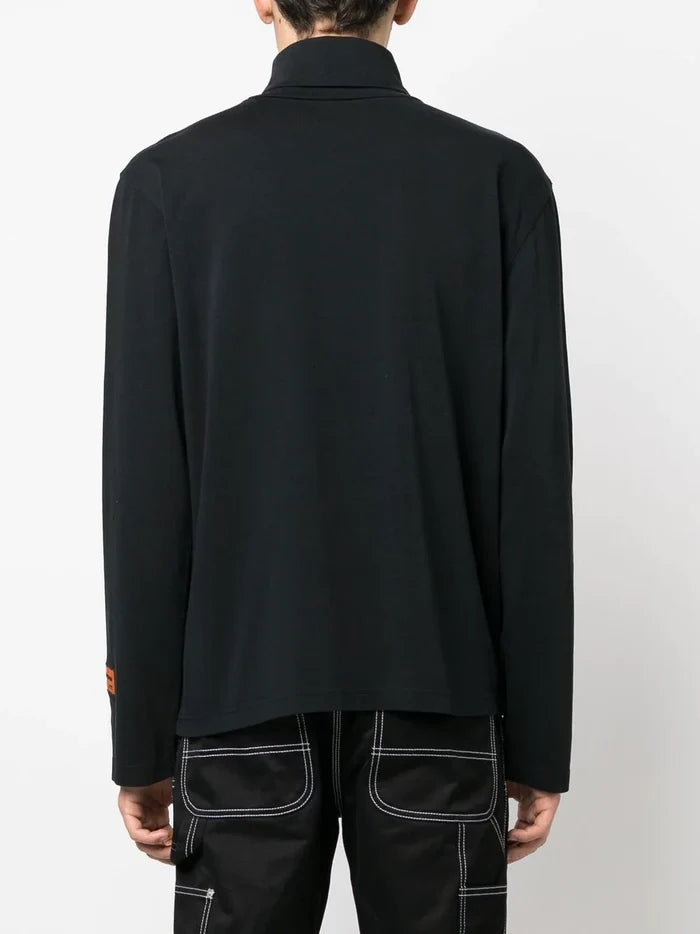 HERON PRESTON HPNY Emblem Rollneck Black/White - MAISONDEFASHION.COM