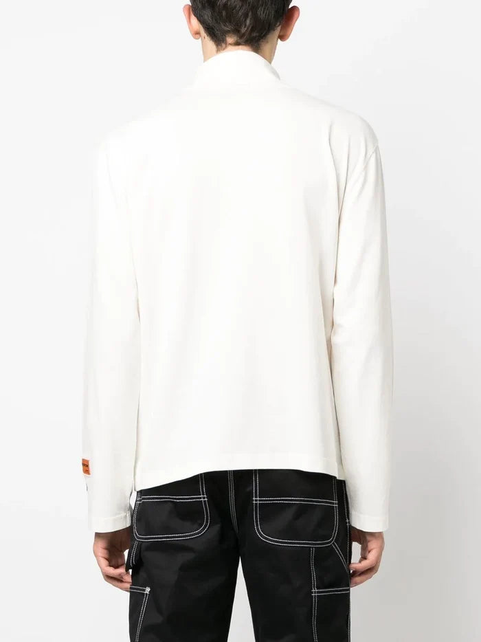 HERON PRESTON HPNY Emblem Rollneck White/Black - MAISONDEFASHION.COM