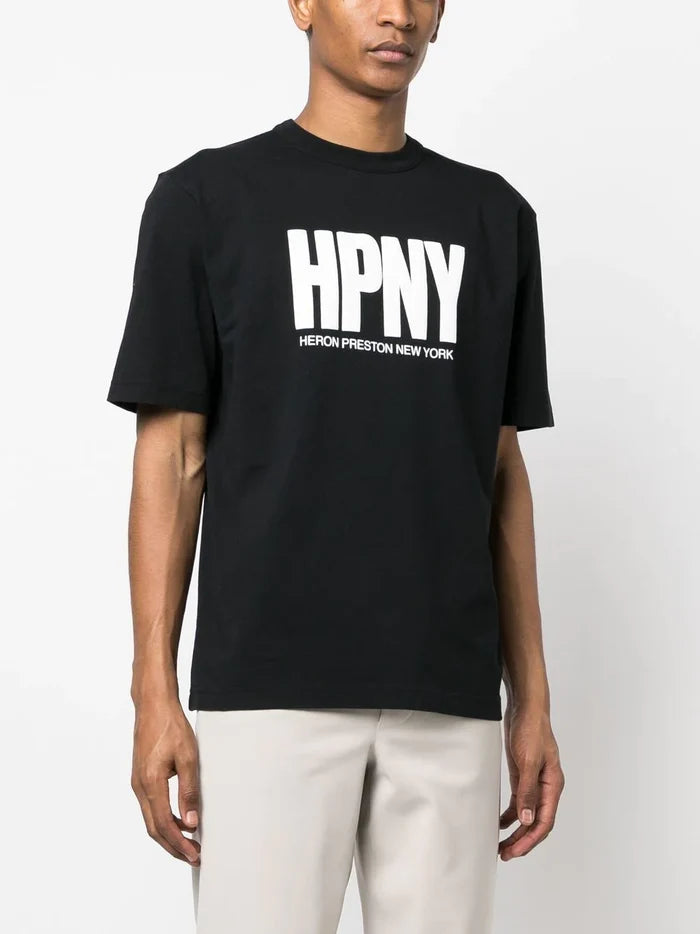 HERON PRESTON HPNY S/S T-shirt Black/White - MAISONDEFASHION.COM