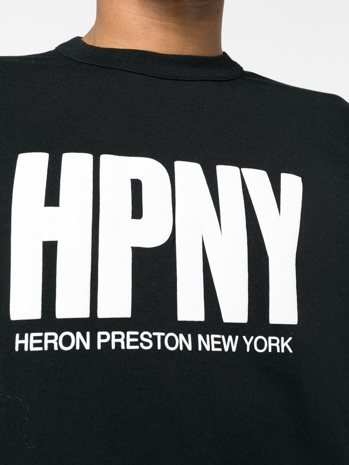 HERON PRESTON HPNY S/S T-shirt Black/White - MAISONDEFASHION.COM