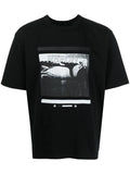 HERON PRESTON Misprinted Heron S/S T-shirt Black/Black - MAISONDEFASHION.COM
