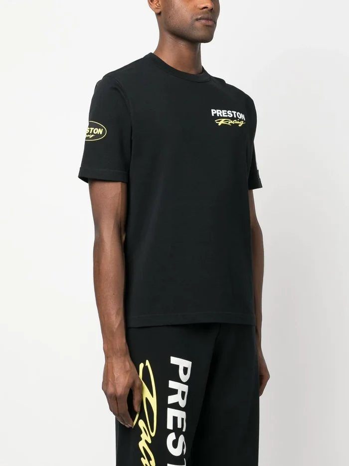 HERON PRESTON Preston Racing S/S T-shirt Black/White - MAISONDEFASHION.COM
