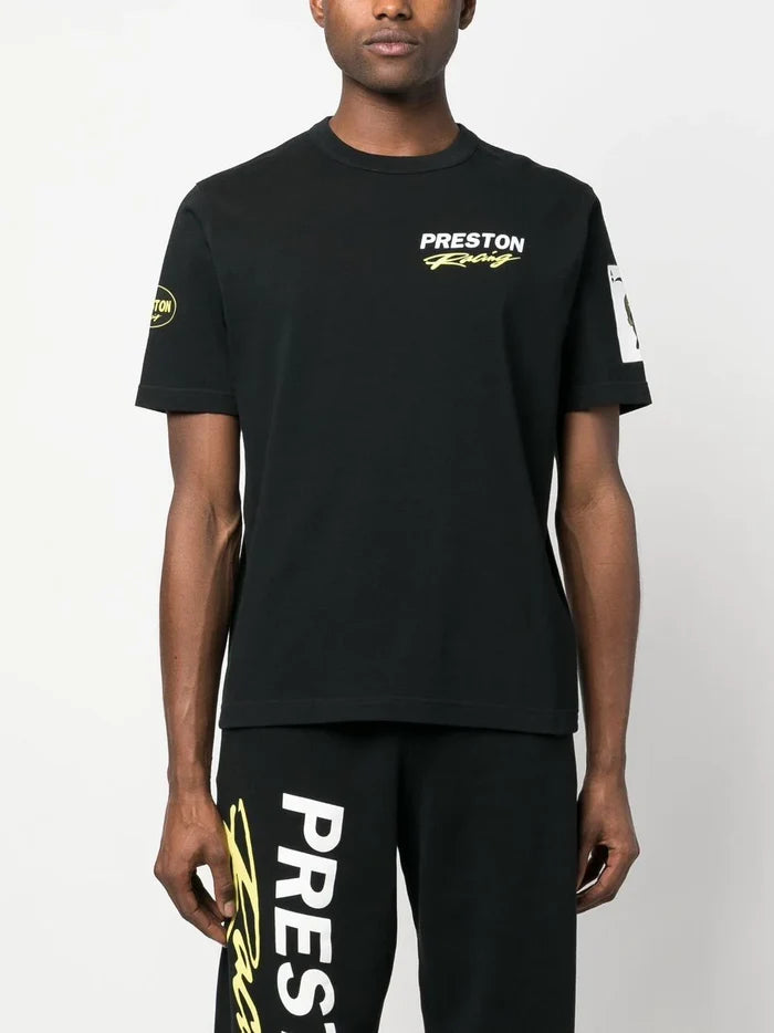 HERON PRESTON Preston Racing S/S T-shirt Black/White - MAISONDEFASHION.COM