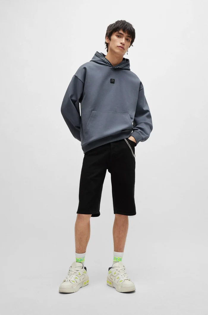 HUGO 634/S Denim Shorts Tapered Fit Black - MAISONDEFASHION.COM