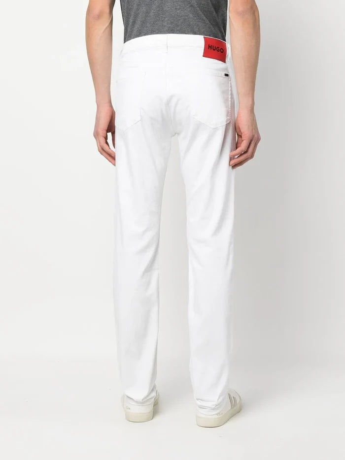 HUGO 708 Slim-fit Jeans White - MAISONDEFASHION.COM