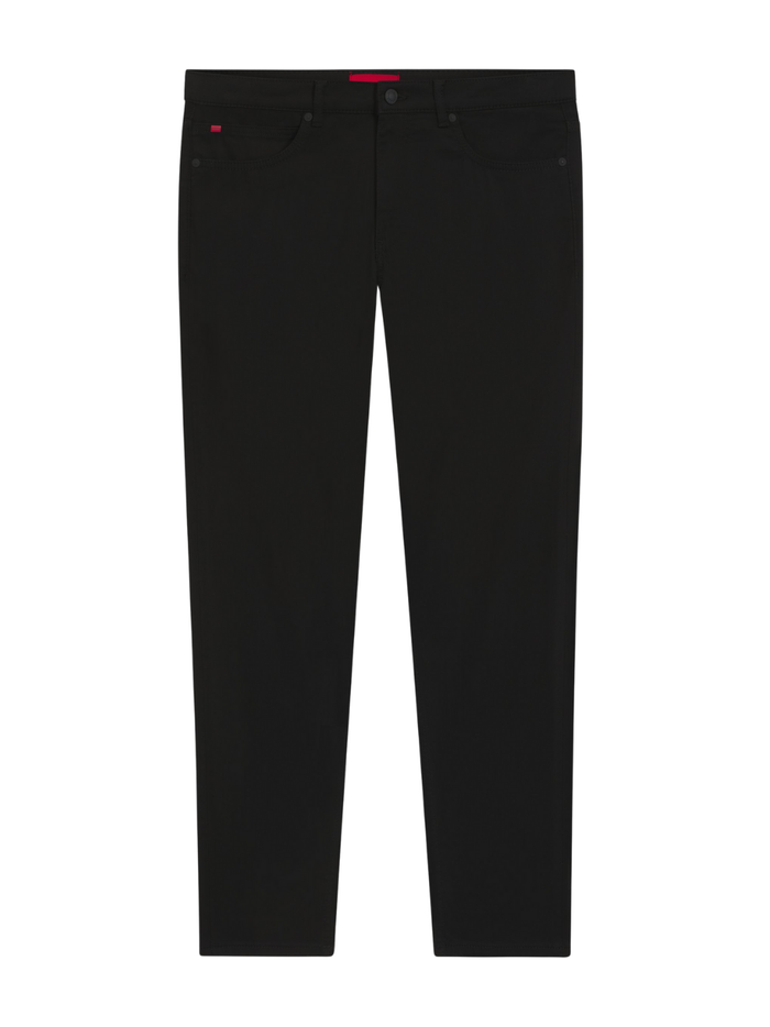 HUGO 734 Extra-Slim-Fit Jeans In Satin-Touch Denim Black - MAISONDEFASHION.COM