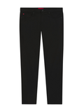 HUGO 734 Extra-Slim-Fit Jeans In Satin-Touch Denim Black - MAISONDEFASHION.COM