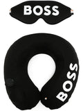 HUGO BOSS MEN Gift-Boxed Set Neck Pillow & Eye Mask Black - MAISONDEFASHION.COM