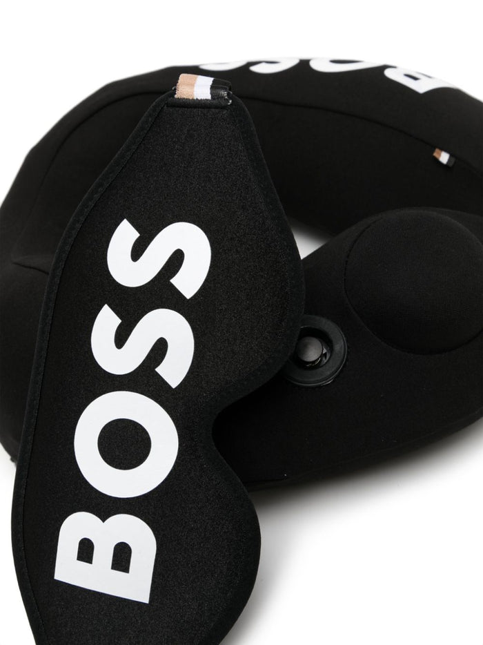 HUGO BOSS MEN Gift-Boxed Set Neck Pillow & Eye Mask Black - MAISONDEFASHION.COM