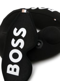 HUGO BOSS MEN Gift-Boxed Set Neck Pillow & Eye Mask Black - MAISONDEFASHION.COM