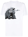 HUGO Cotton-jersey Regular-Fit T-Shirt With Seasonal Artwork White - MAISONDEFASHION.COM