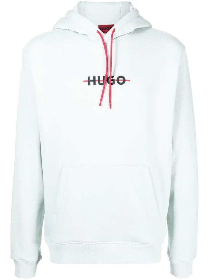 HUGO Daffleck logo hoodie Pastel Green - MAISONDEFASHION.COM