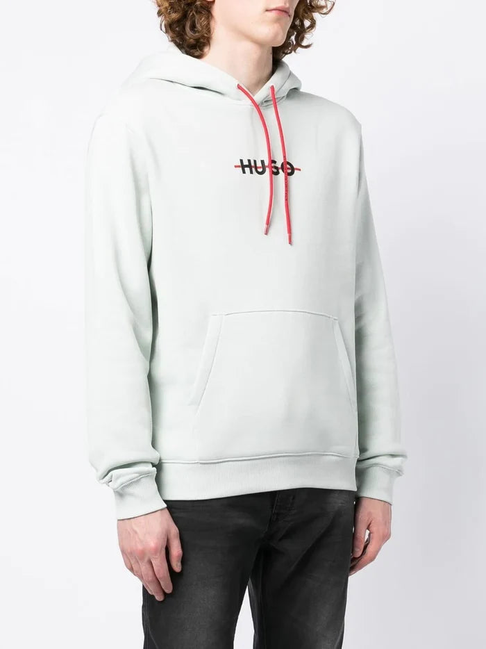 HUGO Daffleck logo hoodie Pastel Green - MAISONDEFASHION.COM