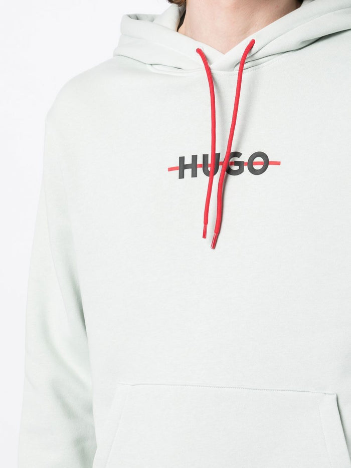 HUGO Daffleck logo hoodie Pastel Green - MAISONDEFASHION.COM