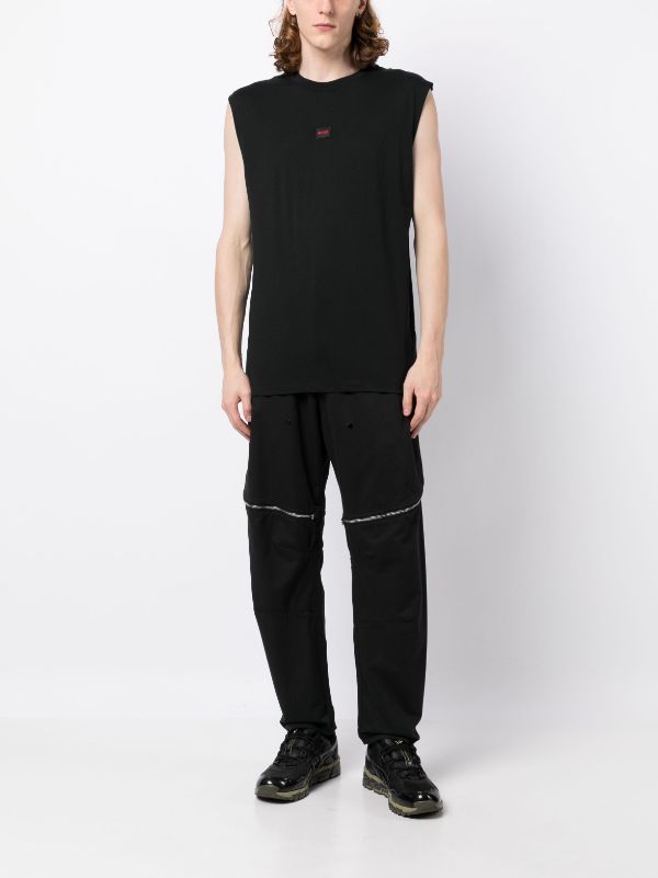 HUGO Dankto 232 Sleeveless T-Shirt Black - MAISONDEFASHION.COM
