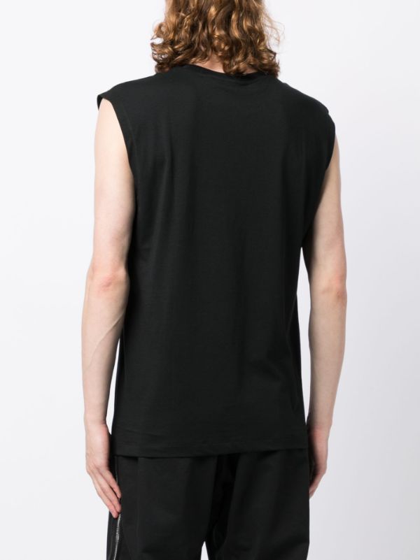 HUGO Dankto 232 Sleeveless T-Shirt Black - MAISONDEFASHION.COM