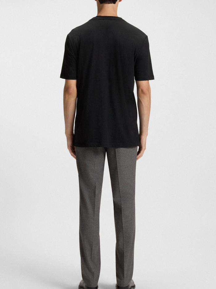 HUGO Dapusi Cotton-Jersey T-Shirt With Split-Logo Print Black - MAISONDEFASHION.COM