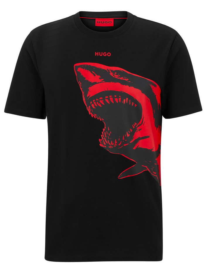HUGO Darmolejo T-shirt Black - MAISONDEFASHION.COM