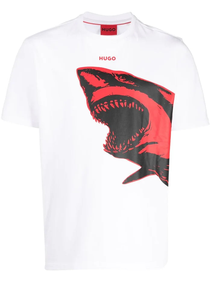 HUGO Darmolejo T-shirt White - MAISONDEFASHION.COM