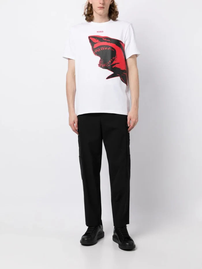 HUGO Darmolejo T-shirt White - MAISONDEFASHION.COM
