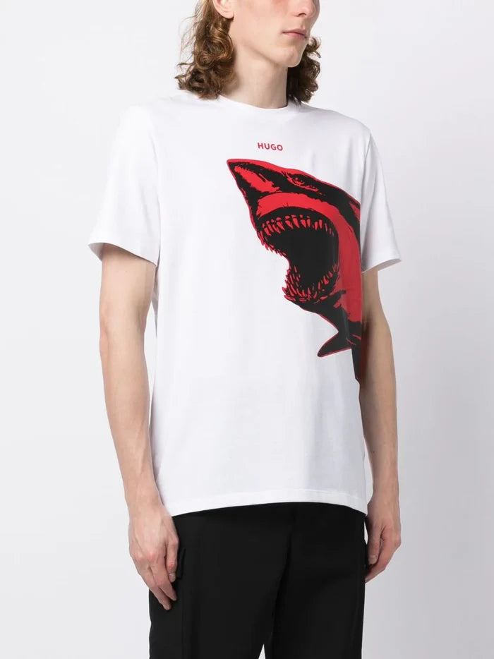 HUGO Darmolejo T-shirt White - MAISONDEFASHION.COM