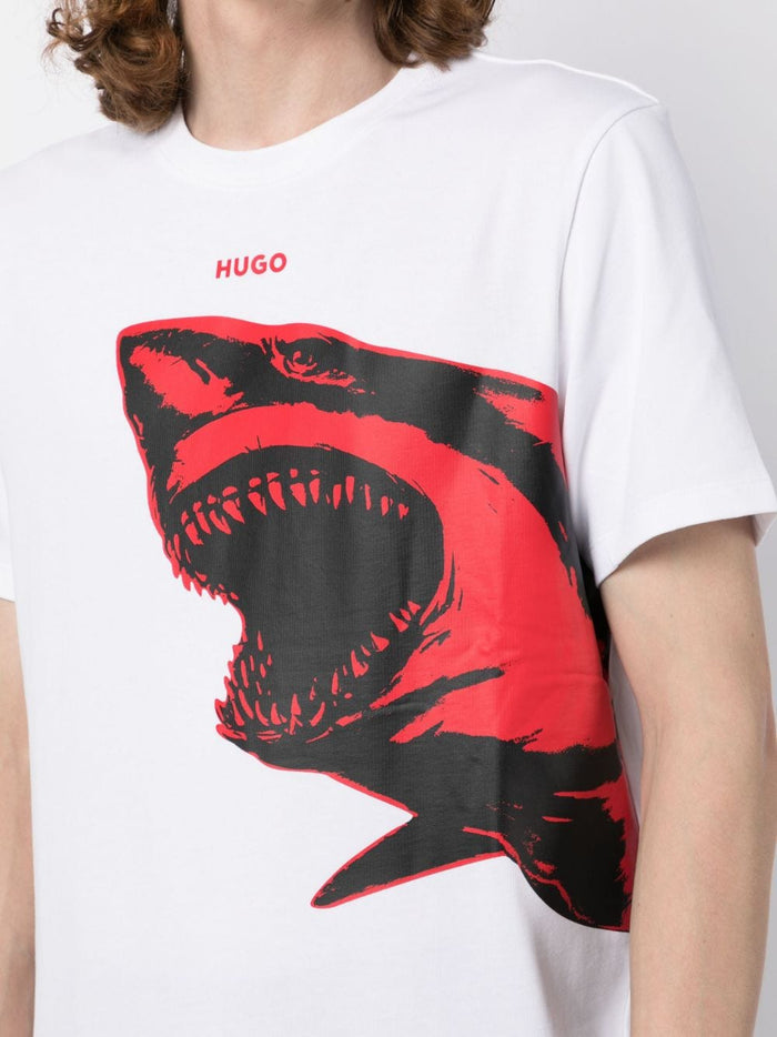 HUGO Darmolejo T-shirt White - MAISONDEFASHION.COM