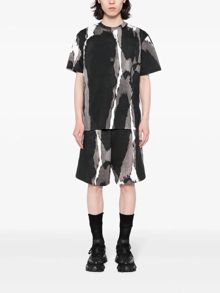 HUGO Davacas Cotton Logo Print T-Shirt Open Misc - MAISONDEFASHION.COM