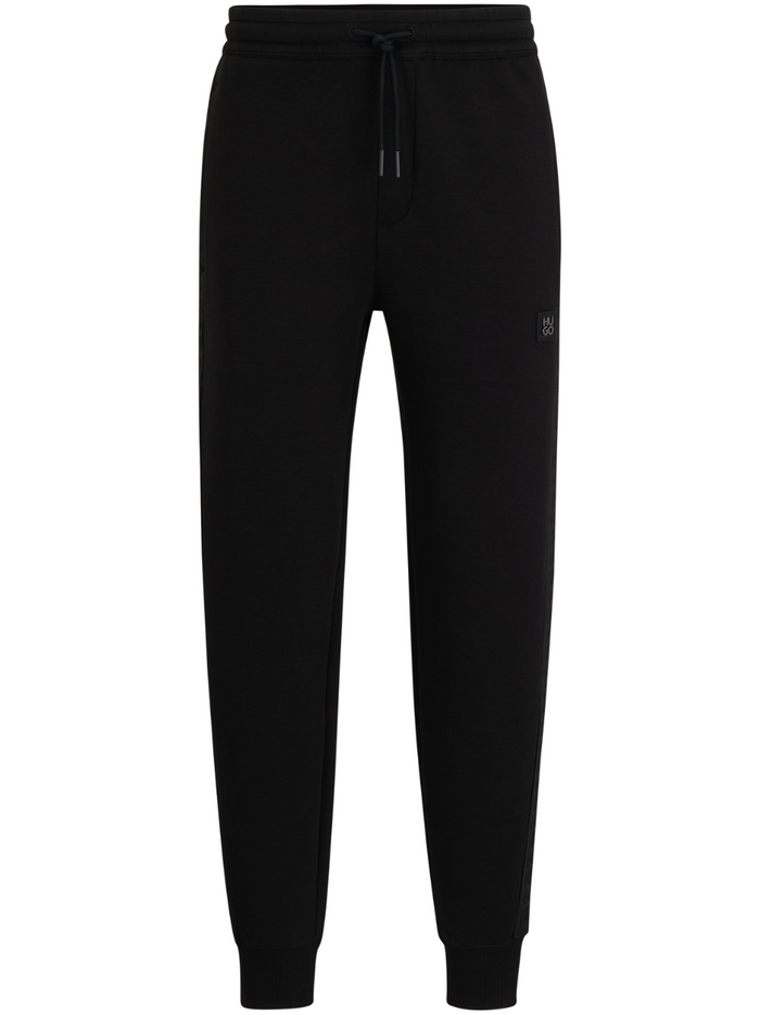 HUGO MEN Dembos Cotton-blend Tracksuit Bottoms Black - MAISONDEFASHION.COM