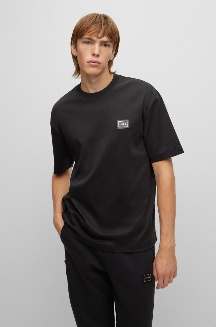 HUGO Dercy T-shirt Black - MAISONDEFASHION.COM