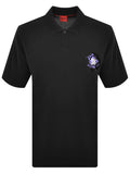 HUGO Dignipolo Logo Graphic Print Polo Shirt Black - MAISONDEFASHION.COM